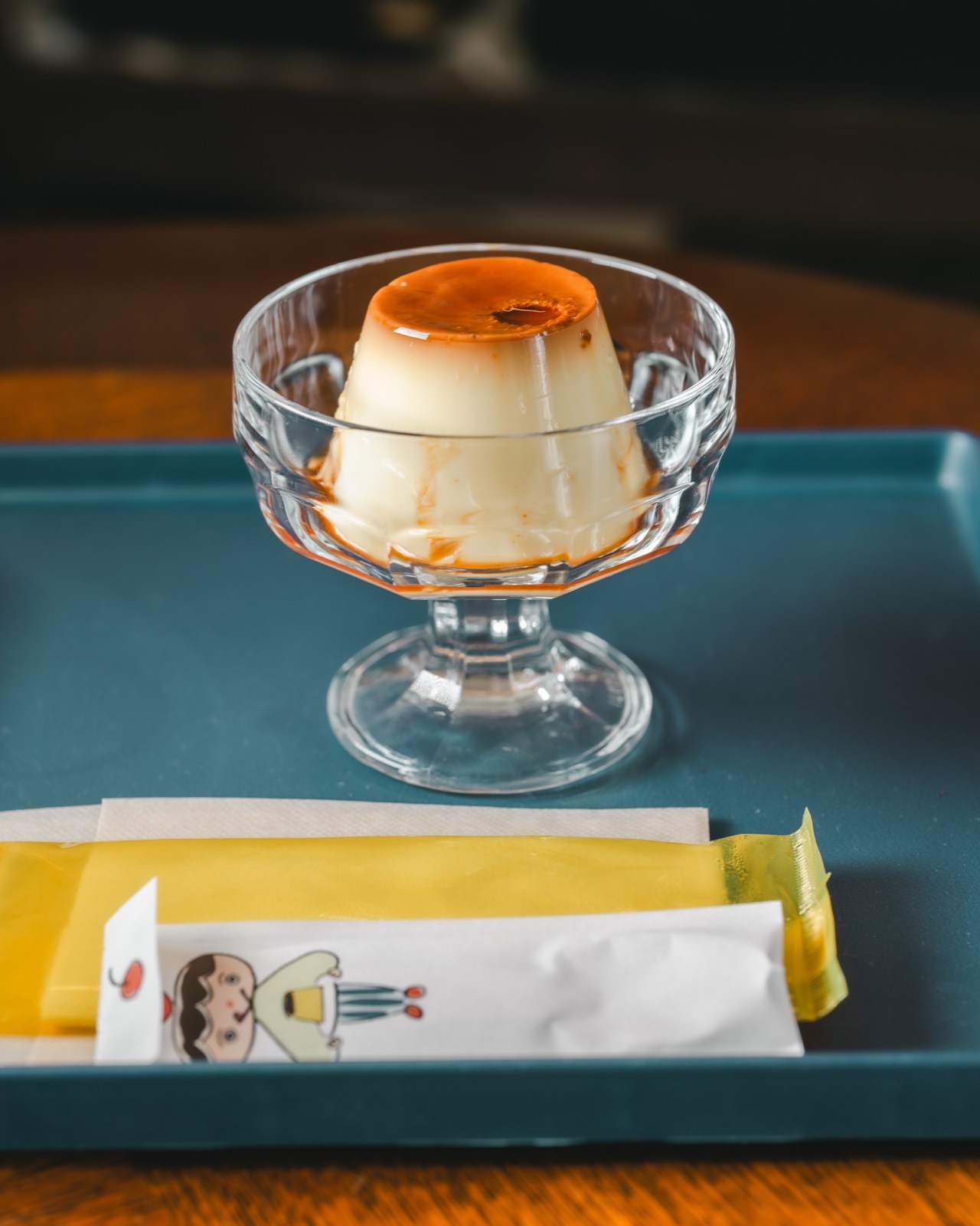 農園カフェの自家製プリン